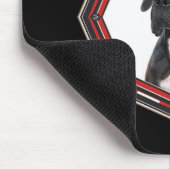 Black And White Great Dane In A Red Frame Muismat (Hoek)