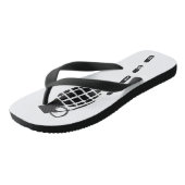 Black and White Grenade flip-flop TIWD Teenslippers (Schuin)
