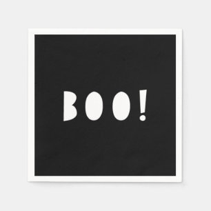 Black and White Halloween Napkins   BOO! Servetten