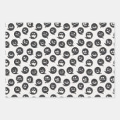 Black and White Halloween Pumkin Ghost Inpakpapier Vel (Voorkant 2)