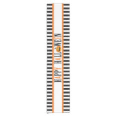 Black and White Halloween Table Runner Korte Tafelloper (Voorkant)