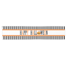Black and White Halloween Table Runner Korte Tafelloper