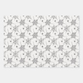 Black and White Halloween Threadders Spiders Ghost Inpakpapier Vel (Voorkant 2)