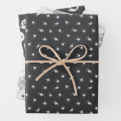 Black and White Halloween Threadders Spiders Ghost Inpakpapier Vel (In situ)