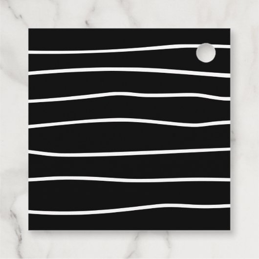 Black and White Halloween Vrijgezellenfeest Dank j Bedankjes Labels (Achterkant)