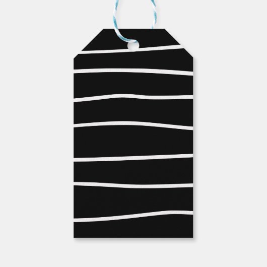 Black and White Halloween Vrijgezellenfeest Dank j Cadeaulabel (Achterkant)