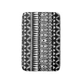 Black and White Hand Drawn Modern Tribal Aztec Badmat (Voorkant Verticaal)