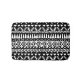Black and White Hand Drawn Modern Tribal Aztec Badmat (Voorkant)