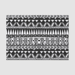 Black and White Hand Drawn Modern Tribal Aztec Tissuepapier