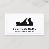 Black and White Hand Plane Handyman Carpenter Visitekaartje (Voorkant)