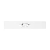 Black and White Hand to Hand Wedding Uitnodigingen Wikkel (Vlak)