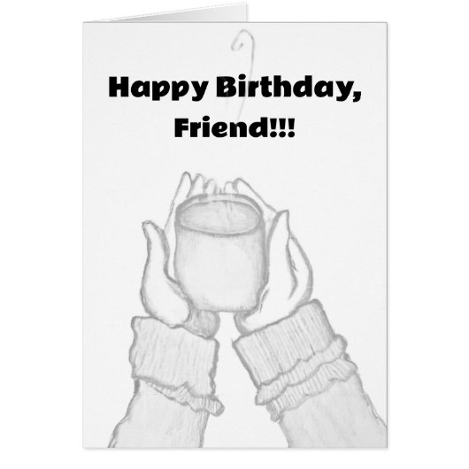 black and white hands with coffee on Note Card (Voorkant)