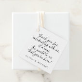 Black and White Handwriting Modern Simple Wedding Bedankjes Labels (In situ)