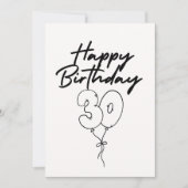 BLACK AND WHITE HAPPY BIRTHDAY CARD (Voorkant)