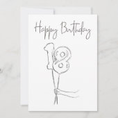 BLACK AND WHITE HAPPY BIRTHDAY CARD (Voorkant)