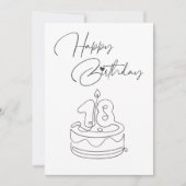 BLACK AND WHITE HAPPY BIRTHDAY CARD (Voorkant)