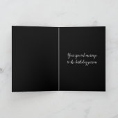 Black and White Happy Birthday voor hem Feestdagen Kaart (Binnen)