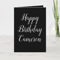 Black and White Happy Birthday voor hem