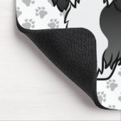 Black and White Havanese Cute Cartoon Dog Muismat (Hoek)