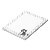Black and White Havanese Cute Cartoon Dog Notitieblok (Linkerzijde)