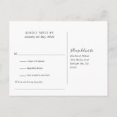 Black and White Heart Script Song Aanvraag Uitnodiging Briefkaart (Achterkant)