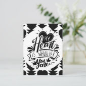 Black and White Hearts Quote Valentines Day    Briefkaart (Staand voorkant)