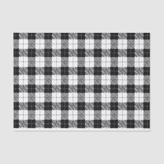 Black and White Herringbone Tissue Paper Tissuepapier (Voorkant)