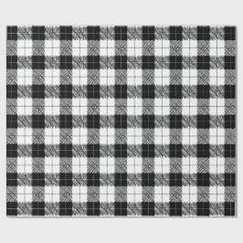 Black and White Herringbone Wrapping Paper Cadeaupapier