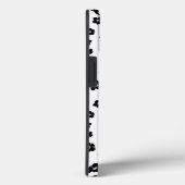 Black and White Hibiscus Floral Case-Mate iPhone Case (Achterkant / Rechts)