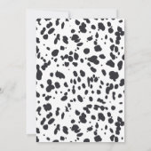 Black and White Highland Koe Verjaardagsfeest Kaart (Achterkant)