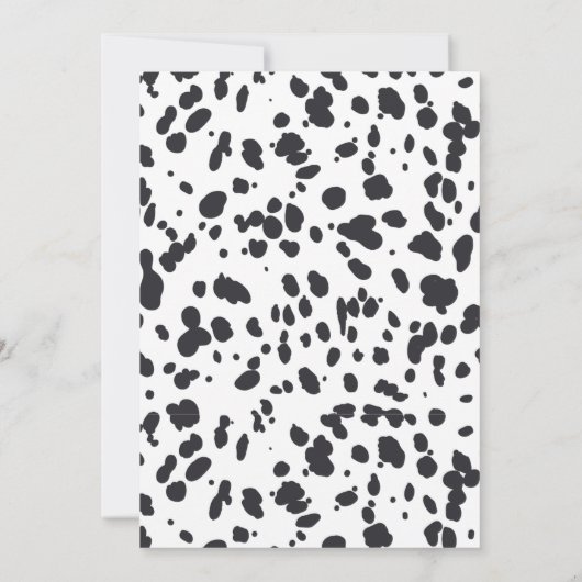 Black and White Highland Koe Verjaardagsfeest Kaart (Achterkant)