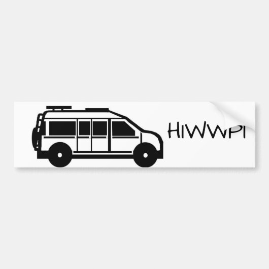 Black and White HIWPI Bumpersticker (Voorkant)
