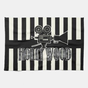 Black and White Hollywood Towel Theedoek