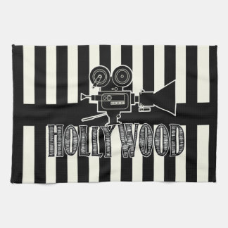 Black and White Hollywood Towel Theedoek