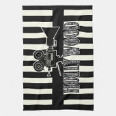 Black and White Hollywood Towel Theedoek (Verticaal)