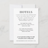 Black and White Hotel Accommodation Enclosure Kaar RSVP Kaartje (Voorkant)