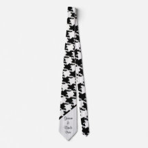 "Black and White Houndstooth" Groom's Wedding Stro