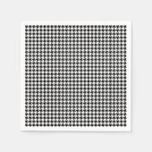 Black and White Houndstooth Holiday Paper Napkins Servetten (Voorkant)
