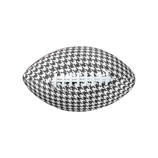 Black and White Houndstooth Pattern American Football (Voorkant)
