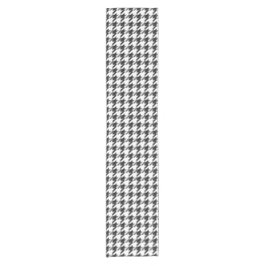 Black and White Houndstooth Table Runner Korte Tafelloper
