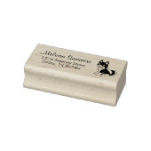 Black and White Husky Puppy Dog Return Address Rubberstempel (Stempel)
