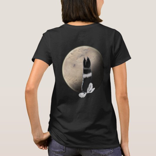 Black and White Husky T-shirt (Achterkant)