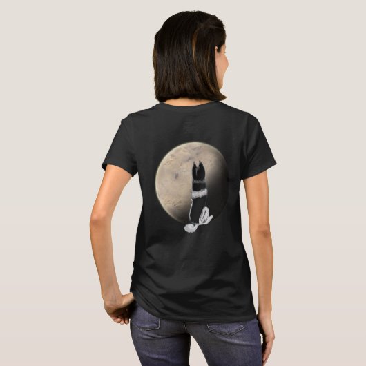 Black and White Husky T-shirt (Achterkant volledig)