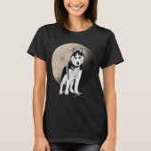 Black and White Husky T-shirt (Voorkant)