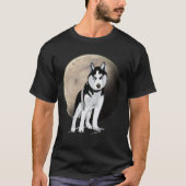 Black and White Husky T-shirt (Voorkant)