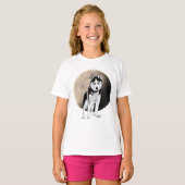 Black and White Husky T-shirt (Voorkant volledig)