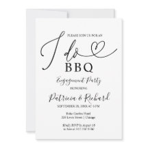 Black and White I DO BBQ Engagement Party