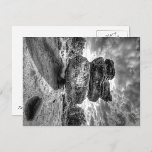 Black and White Idol Rock Afbeelding Briefkaart Br (Voorkant / Achterkant)