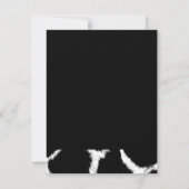 Black and White Initiaal Reply Kaart (Achterkant)