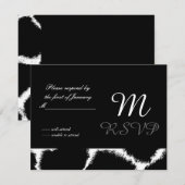 Black and White Initiaal Reply Kaart (Voorkant / Achterkant)